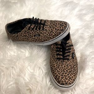 Vans cheetah print shoes.
